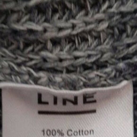 LINE / 100% Cotton Tie-dye Knit Sweater Grey & Navy Sz S - Picture 9 of 9